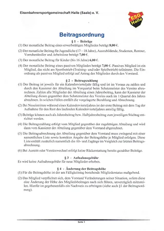 Beitragsordnung